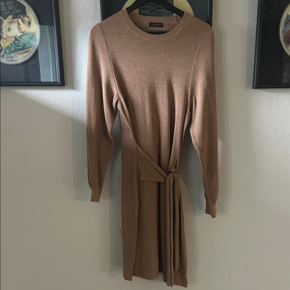 rag & bone Tan Long Sleeve Dress